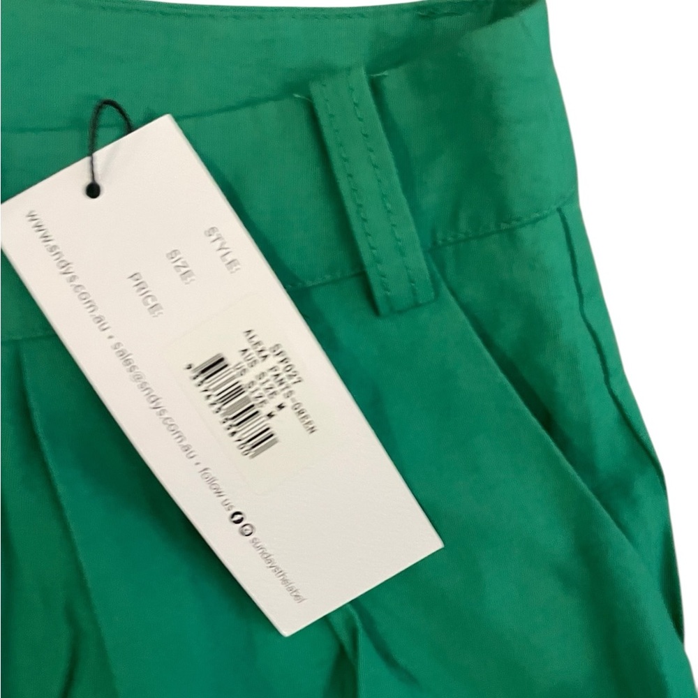 SNDYS. Alexa Pants Green Wide Leg Trousers New With Tags - Picture 4 of 13